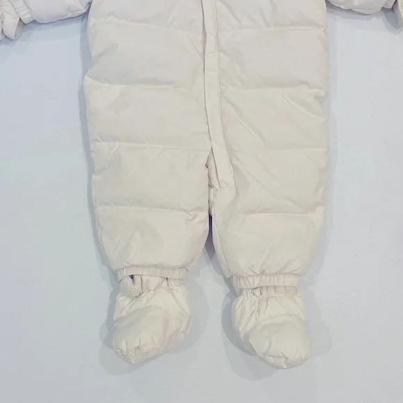 Baby Gap Ivory Frost Puffer Warmest Snowsuit Bunting Bag Size 0-6 months bin 2A - Picture 5 of 9